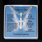 Miscarriage Gift for Dad, Loss of Baby Cross with Cuban Chain for Daddy, Infant Loss Keepsake, Stillborn Memorial Present