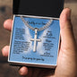 Miscarriage Gift for Dad, Loss of Baby Cross with Cuban Chain for Daddy, Infant Loss Keepsake, Stillborn Memorial Present