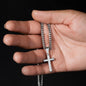 Miscarriage Gift for Dad, Loss of Baby Cross with Cuban Chain for Daddy, Infant Loss Keepsake, Stillborn Memorial Present
