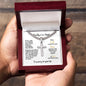 Miscarriage Gift for Dad, Loss of Baby Cross with Cuban Chain for Daddy, Infant Loss Keepsake, Stillborn Memorial Present