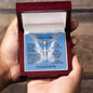 Miscarriage Gift for Dad, Loss of Baby Cross with Cuban Chain for Daddy, Infant Loss Keepsake, Stillborn Memorial Present