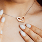 Miscarriage Gift | Infant Loss Memorial Keepsake | Stillborn Baby Interlocking Hearts Necklace