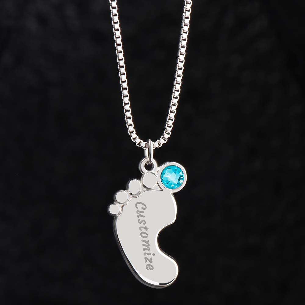 Baby Footprint Necklace TEMPLATE