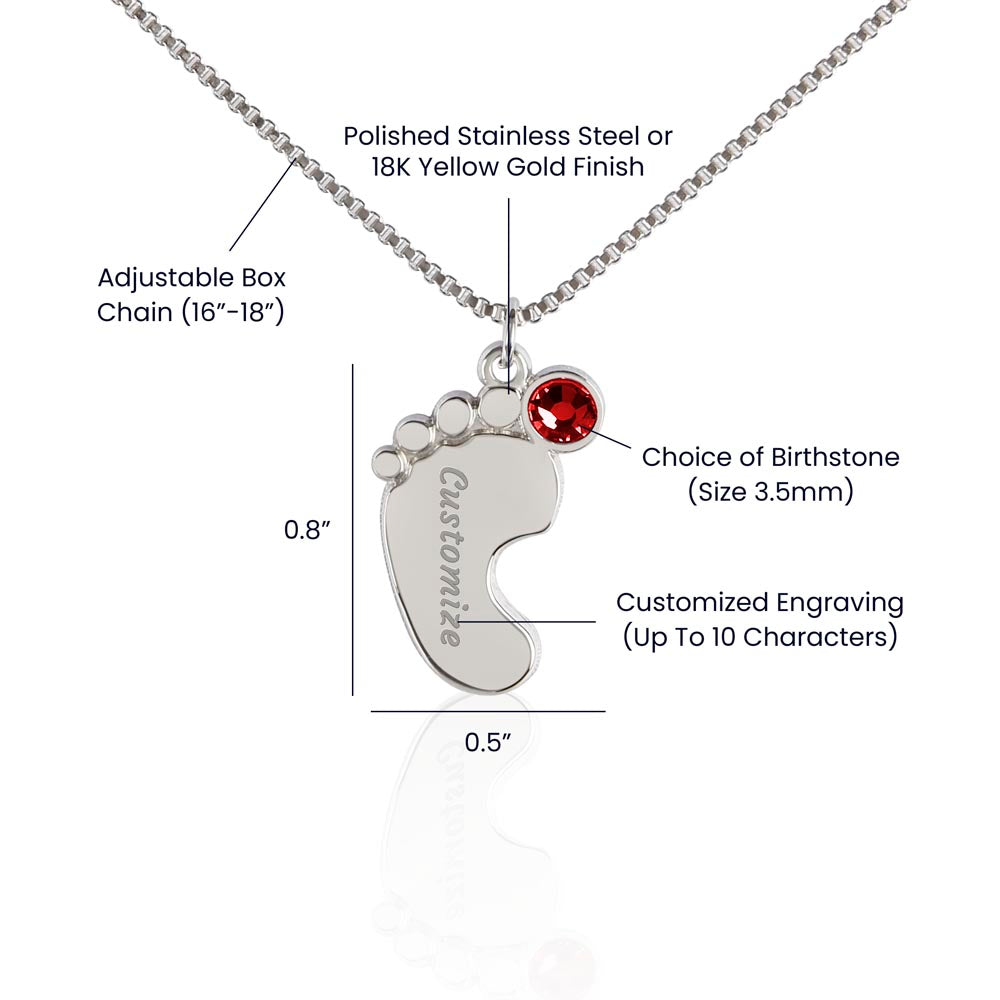 Baby Footprint Necklace TEMPLATE