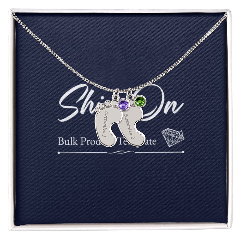 Baby Footprint Necklace TEMPLATE