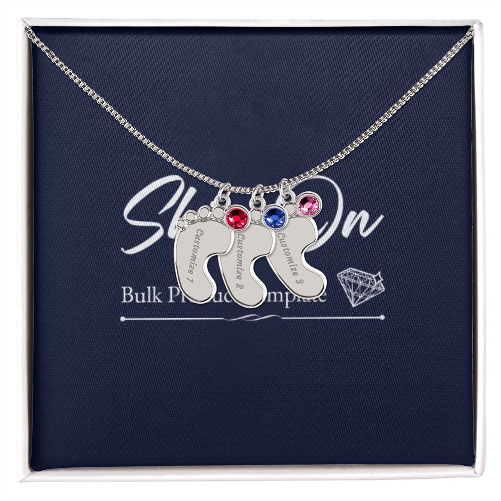 Baby Footprint Necklace TEMPLATE
