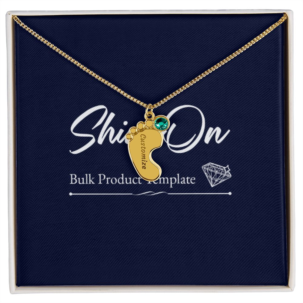 Baby Footprint Necklace TEMPLATE