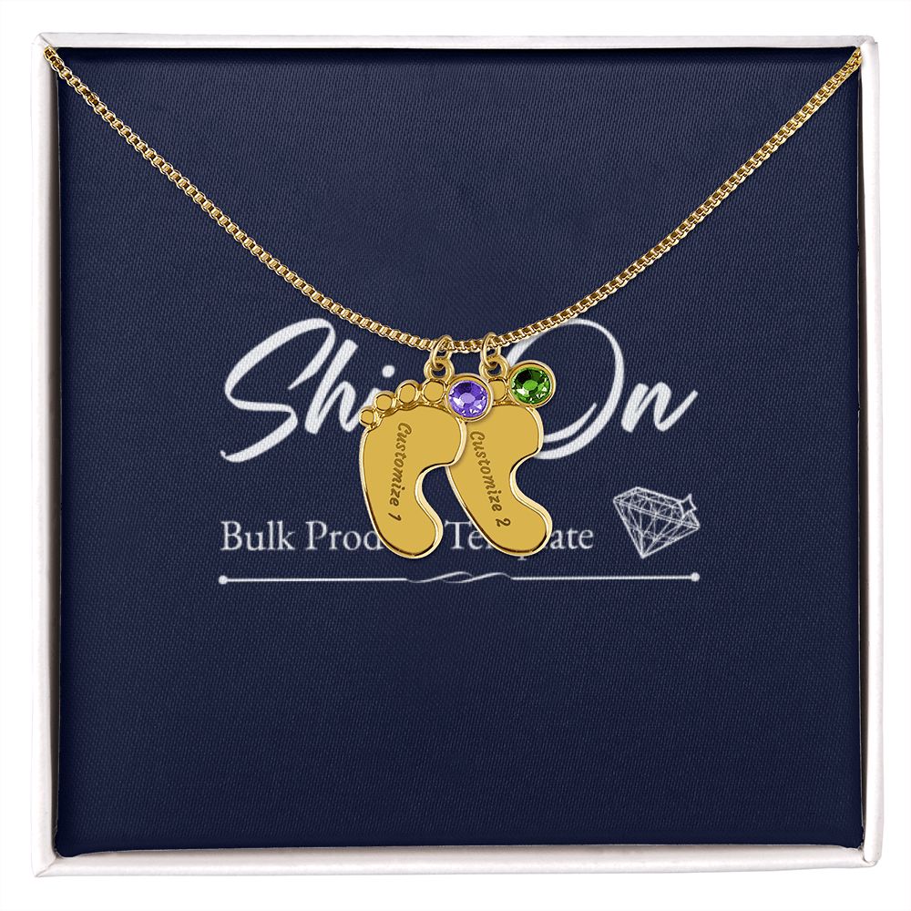 Baby Footprint Necklace TEMPLATE