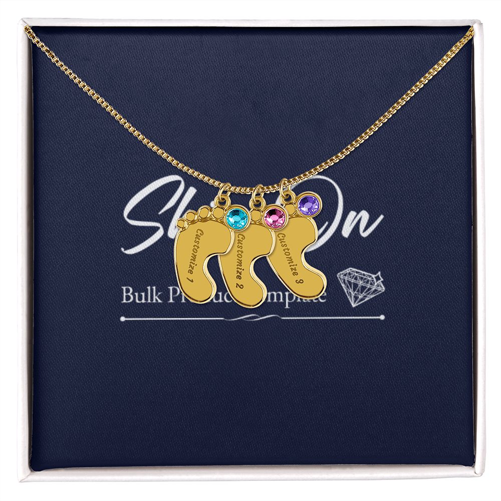 Baby Footprint Necklace TEMPLATE