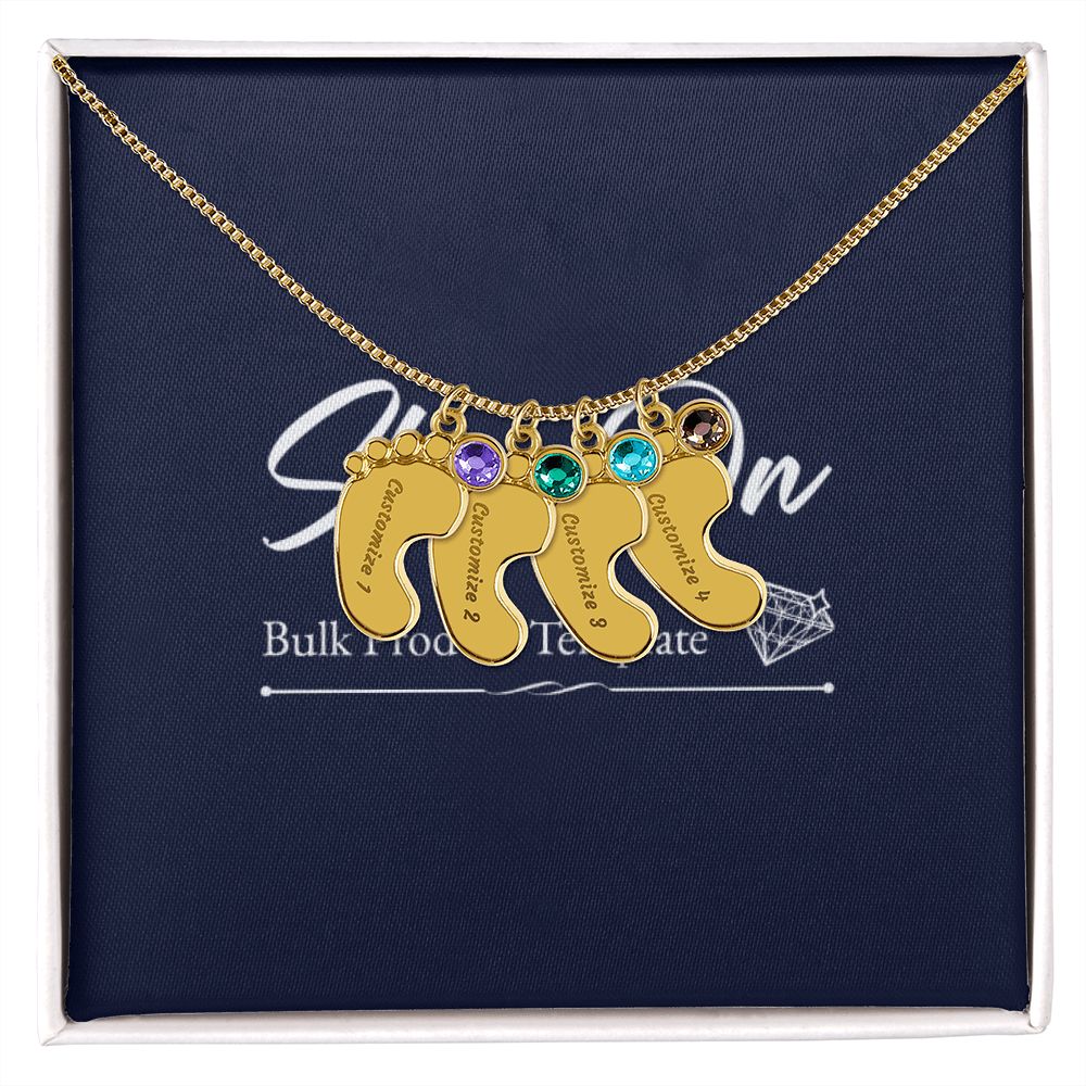 Baby Footprint Necklace TEMPLATE