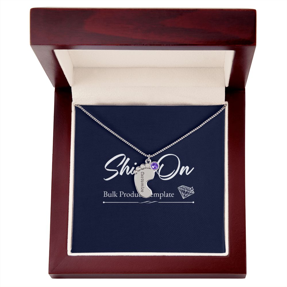 Baby Footprint Necklace TEMPLATE