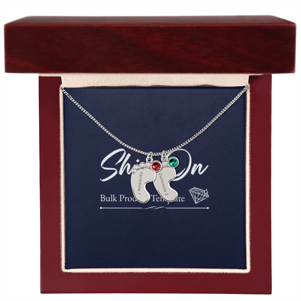 Baby Footprint Necklace TEMPLATE