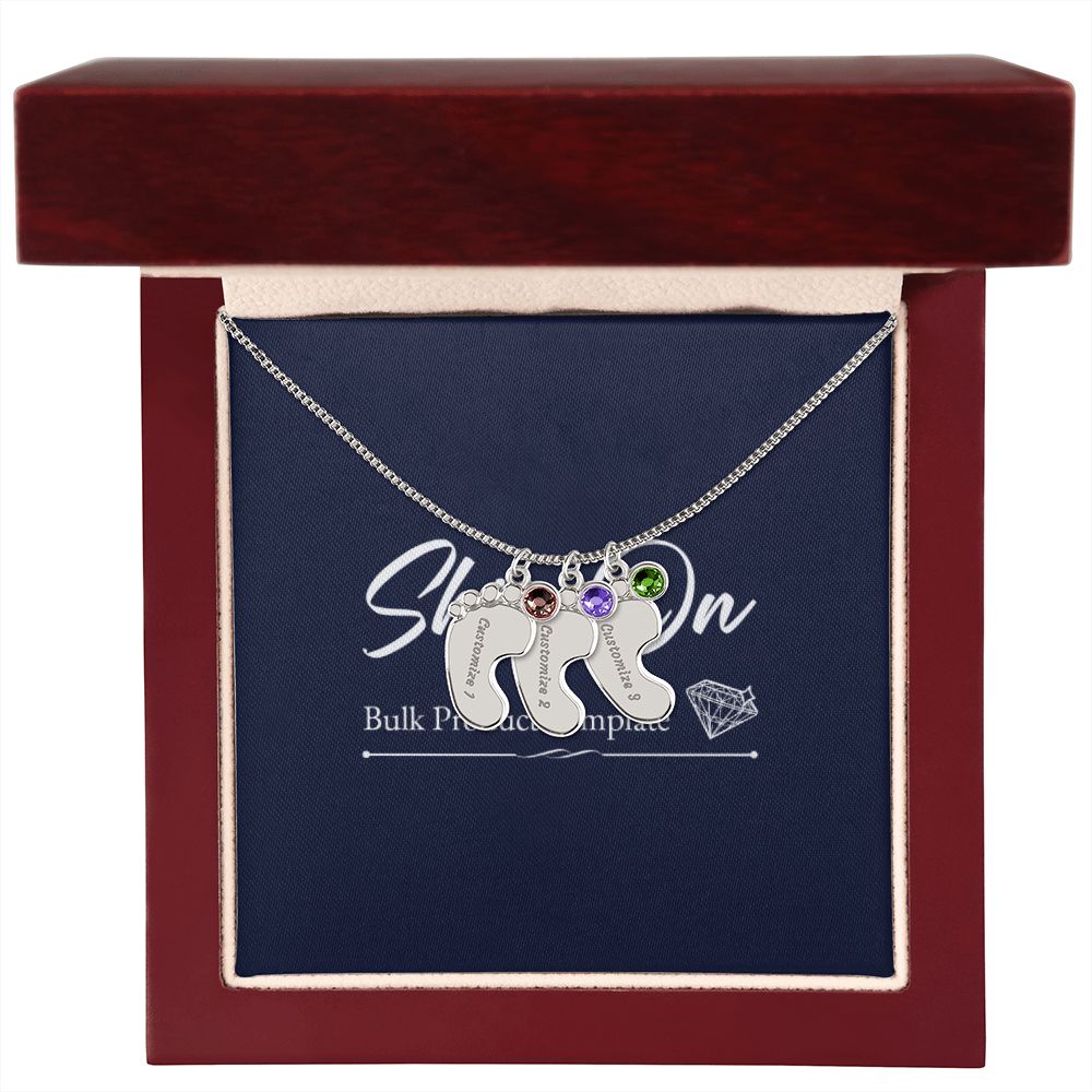 Baby Footprint Necklace TEMPLATE