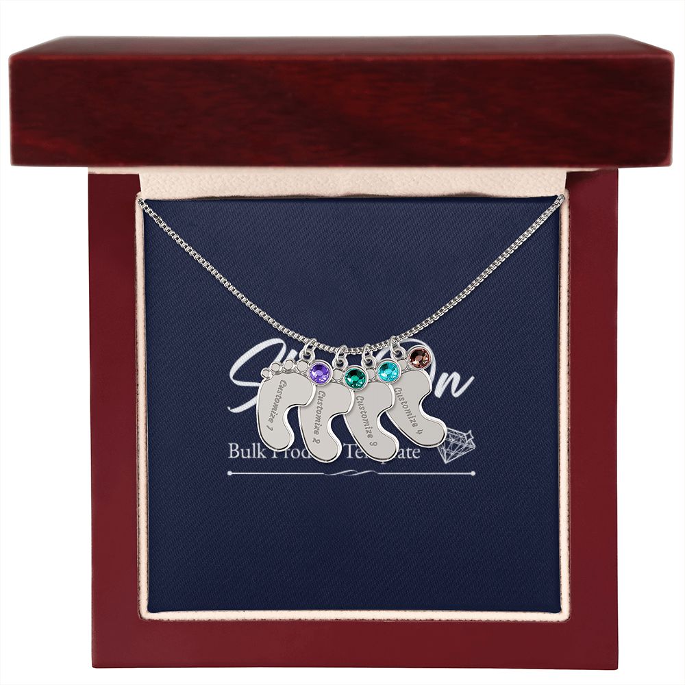 Baby Footprint Necklace TEMPLATE