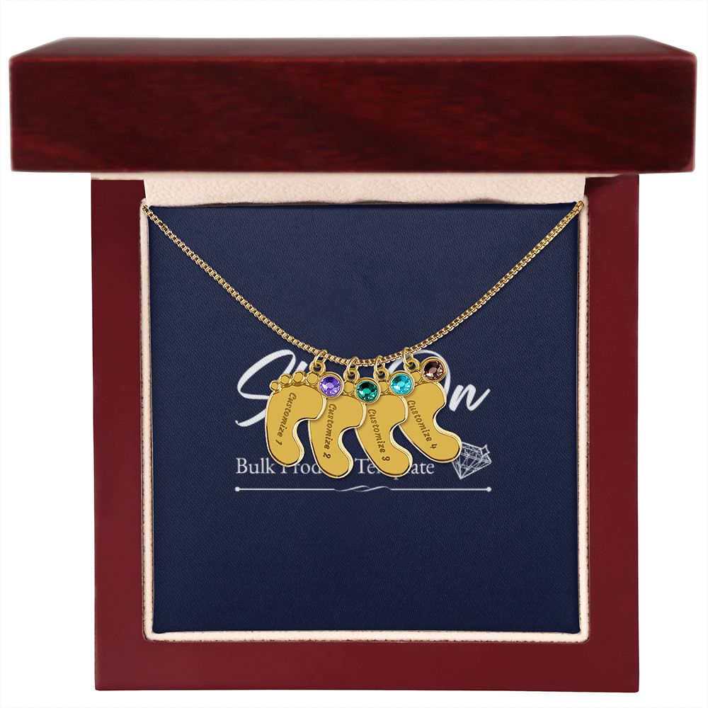 Baby Footprint Necklace TEMPLATE