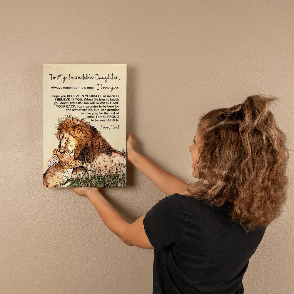 To My Daughter, Proud To Be Your Father | Canvas Wall Art