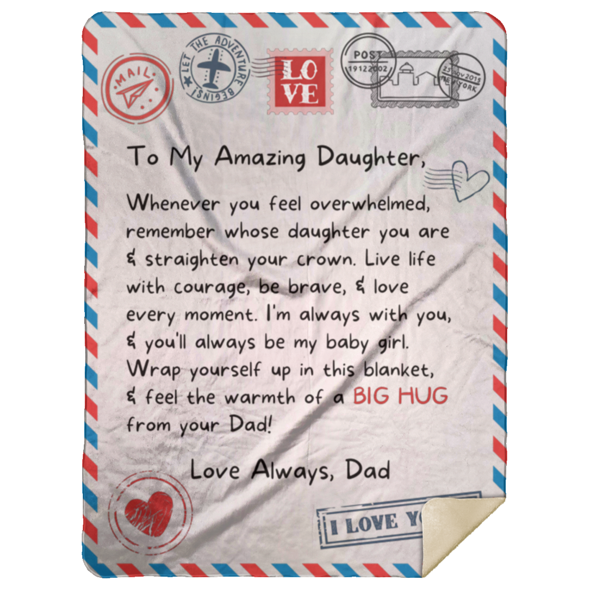 To My Daughter | Straighten Your Crown | Blanket from Dad