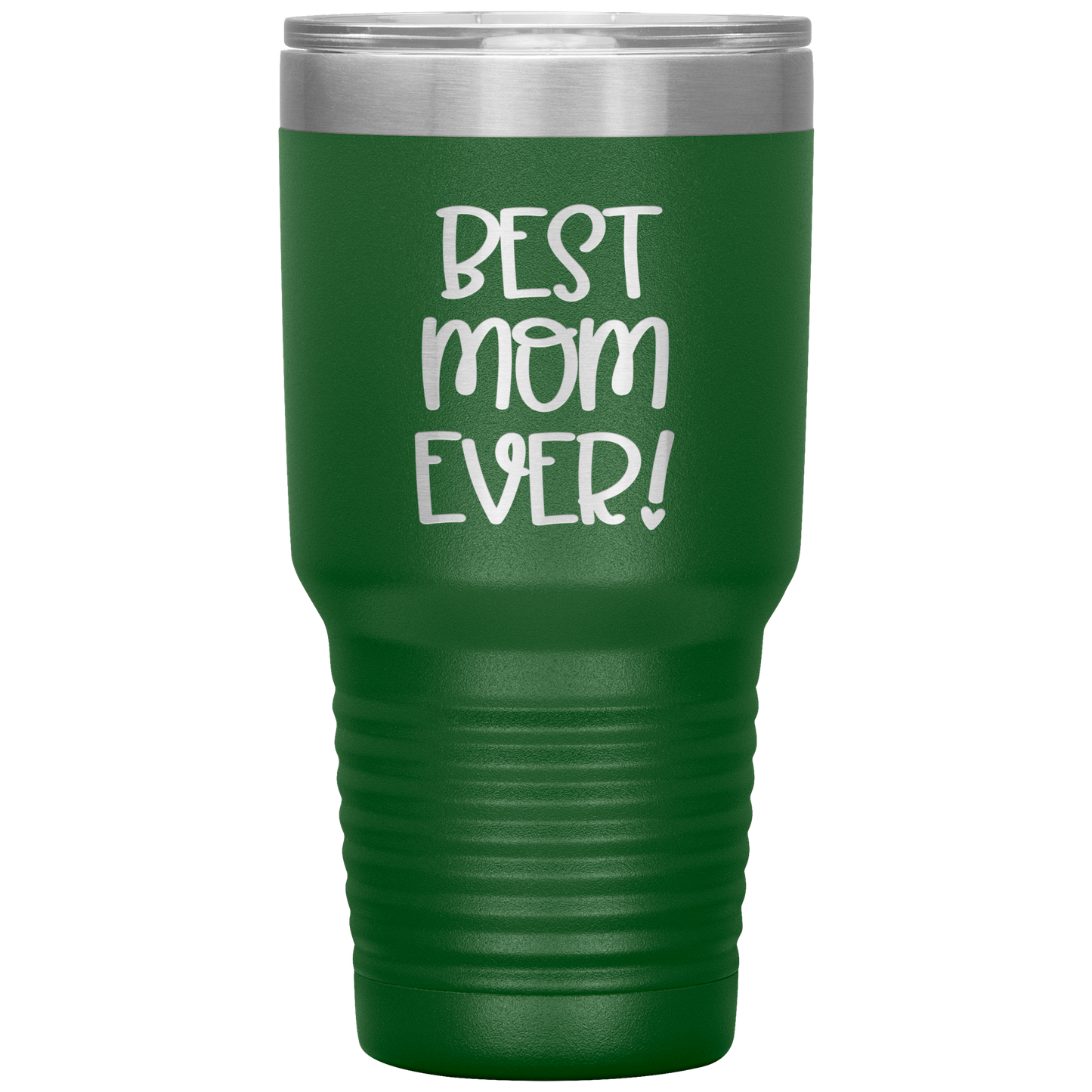 "Best Mom Ever!" 30 oz. Insulated Stainless Steel Insulated Travel Coffee Cup with Lid