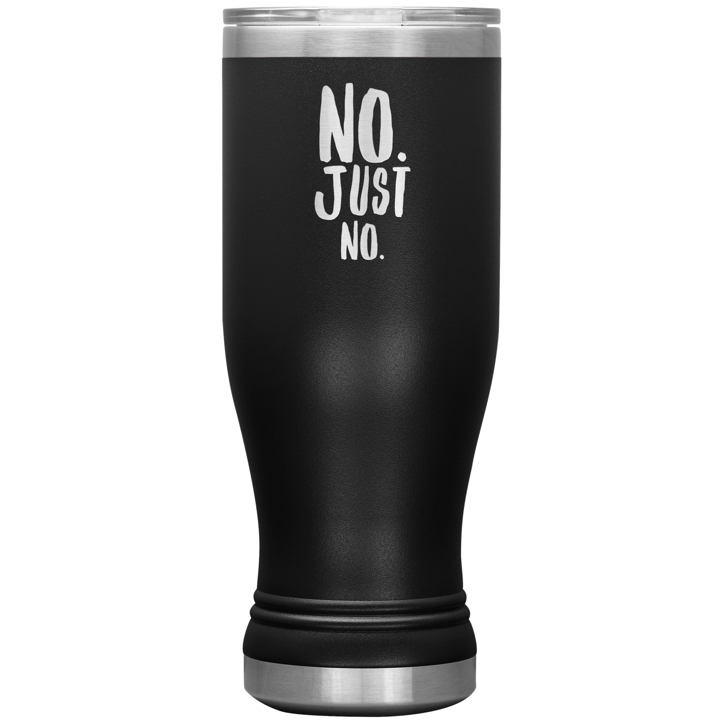 "No. Just No." 20 oz. Insulated Stainless Steel Boho Tumbler with Lid