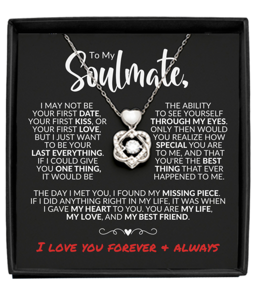 To My Soulmate | Last Everything | Heart Knot Necklace