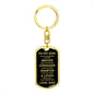 To My Son Dog Tag Keychain | Gift from Dad | Braver, Stronger, Smarter, Loved