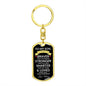 To My Son Dog Tag Keychain | Gift from Mom | Braver, Stronger, Smarter, Loved