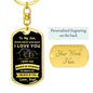 To My Son Dog Tag Keychain | Gift from Dad | Believe in You
