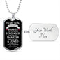 To My Son Dog Tag Necklace | Gift from Dad | Braver, Stronger, Smarter, Loved