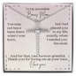 Bonus Mom Gift | Cross Necklace for Step Mom, Boyfriend's Mom, Foster Mom