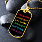 Love Is Love Dog Tag Necklace | Gay Pride Rainbow Necklace