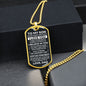 To My Son | Never Forget How Much I Love You | Dog Tag Necklace