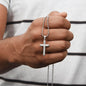 Lung Cancer Warrior | Cross Pendant with Ball Chain | Gift for Support, Fighter, Survivor