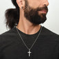Lung Cancer Warrior | Cross Pendant with Ball Chain | Gift for Support, Fighter, Survivor