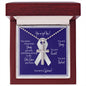 Lung Cancer Warrior | Cross Pendant with Ball Chain | Gift for Support, Fighter, Survivor