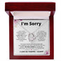 I'm Sorry | Apology Gift for Wife, Soulmate, Girlfriend | Forever Love Necklace