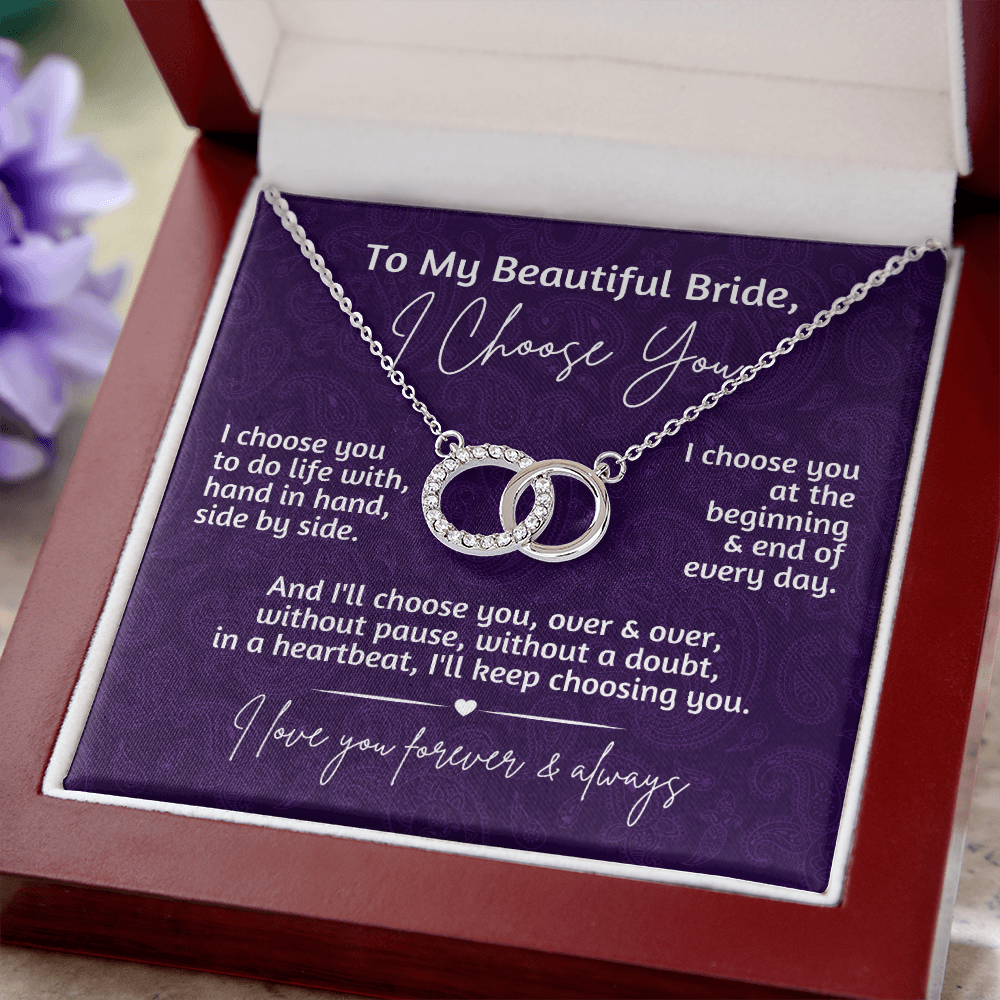 Gift for Bride from Groom | Interlocking Circles Necklace | I Choose You