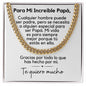 Regalo Para Papá | Cadena de Eslabones Cubanos | Alguien Especial Para Ser Papá