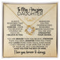 To My Daughter | Gift from Mom/Dad | Love You Forever | Love Knot Necklace