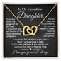 To My Daughter | Most Beautiful Chapter | Interlocking Hearts Necklace