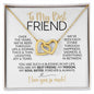 To My Best Friend | Ups & Downs | Interlocking Hearts Necklace