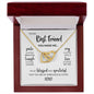 To My Best Friend | Blessed & Grateful | Interlocking Hearts Necklace
