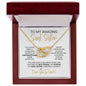 To My Soul Sister | Constant Source of Unconditional Love | Interlocking Hearts Necklace