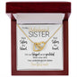 To My Unbiological Sister | Blessed & Grateful | Interlocking Hearts Necklace