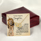 To My Daughter | Braver, Smarter, Stronger, Loved | Interlocking Hearts Necklace