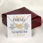 To My Best Friend | Constant Source of Unconditional Love | Interlocking Hearts Necklace