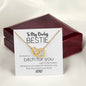 To My Badass Bestie | I'd Shank A Bitch For You | Always Have Your Back | Interlocking Hearts Necklace