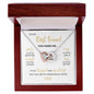 To My Best Friend | Blessed & Grateful | Interlocking Hearts Necklace