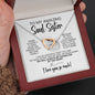 To My Soul Sister | Friends That Become Family | Interlocking Hearts Necklace
