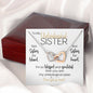 To My Unbiological Sister | Blessed & Grateful | Interlocking Hearts Necklace