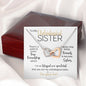 To My Unbiological Sister | Friends Become Sisters | Interlocking Hearts Necklace